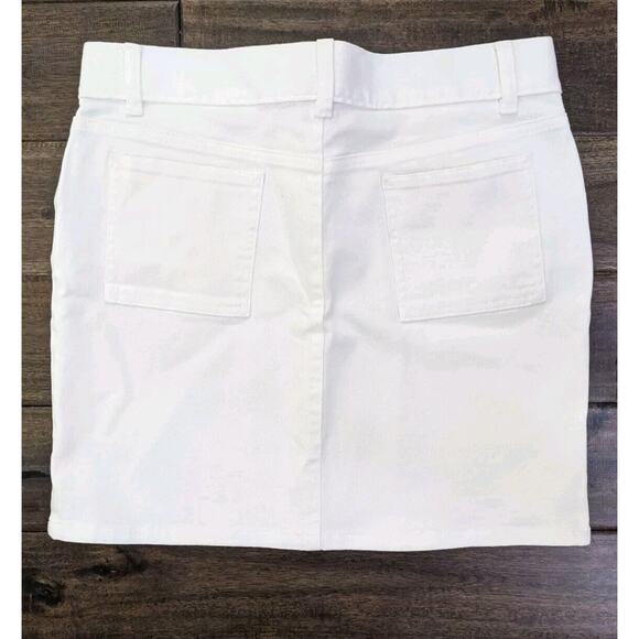Women's GAP FACTORY STORE HIP-HUGGER STRETCH White Denim Jeans Mini Skirt 10 New - Picture 4 of 5